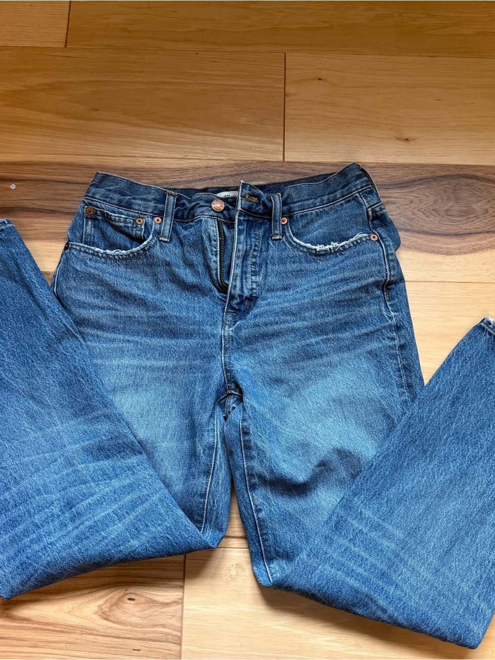 Madewell Straight-Leg Blue Denim Jeans